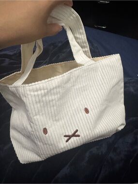 miffy white Mini Tote with Embroidered Face